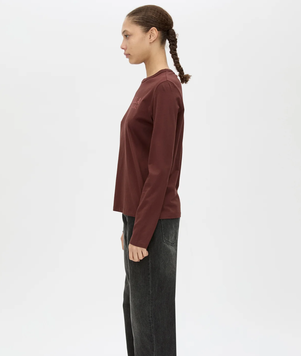 Camilla and Marc Era Long Sleeve Graphic Tee Burgundy