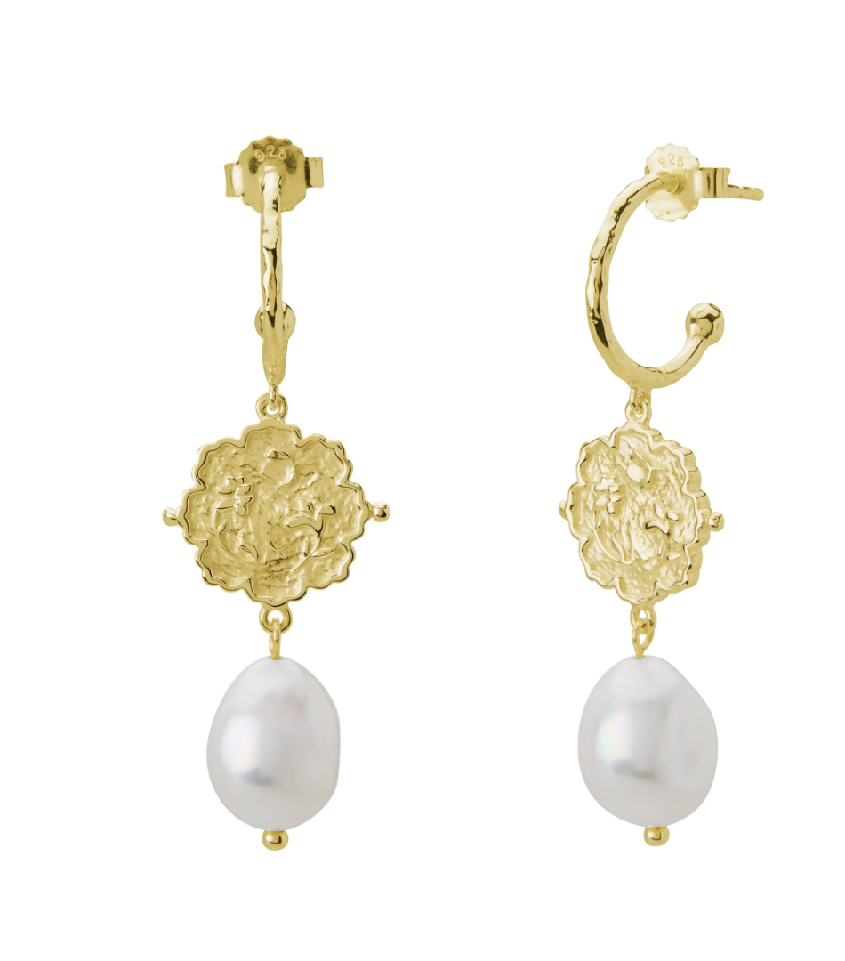 Murkani Loved Always Pearl Earring Gold Plated