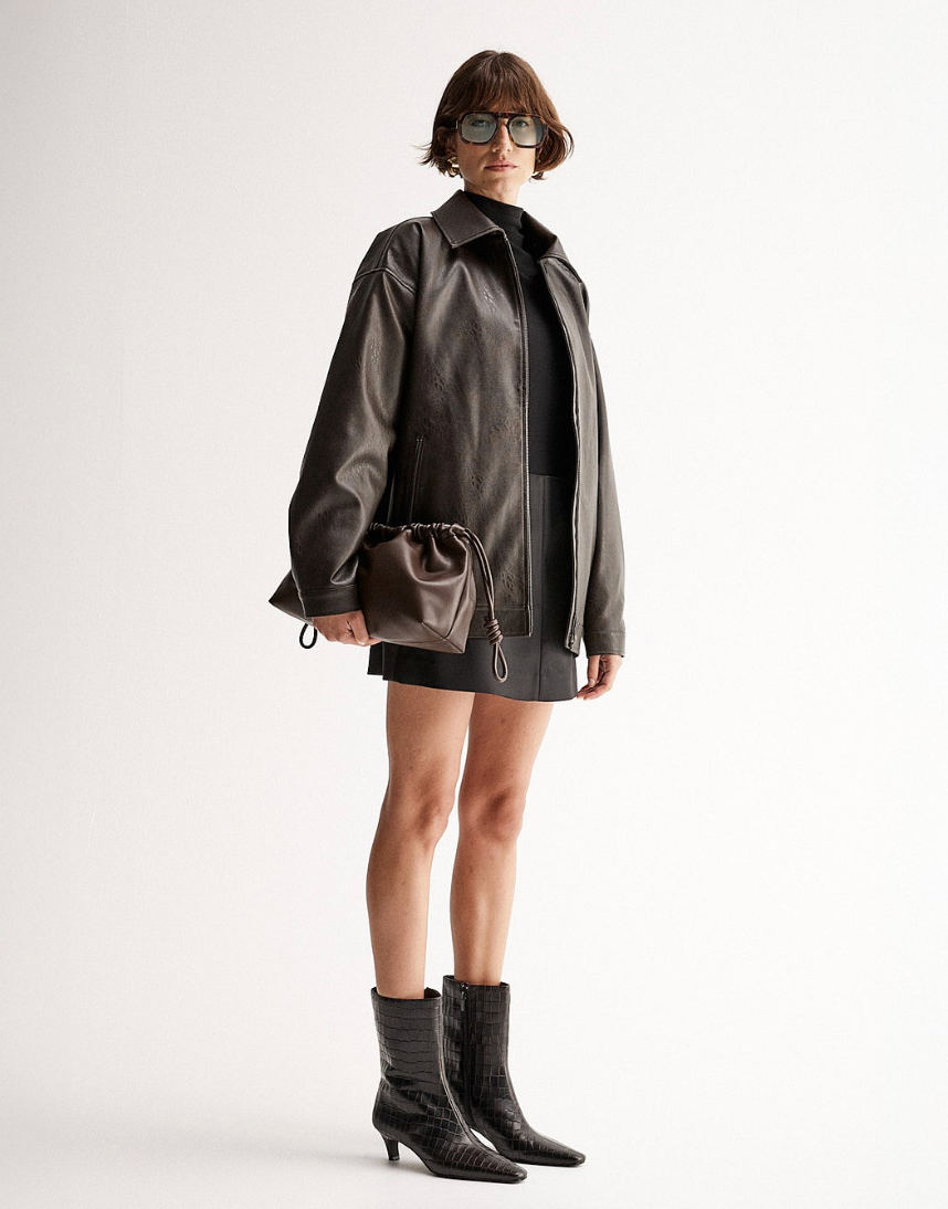 Elka Collective Melton Jacket Chocolate