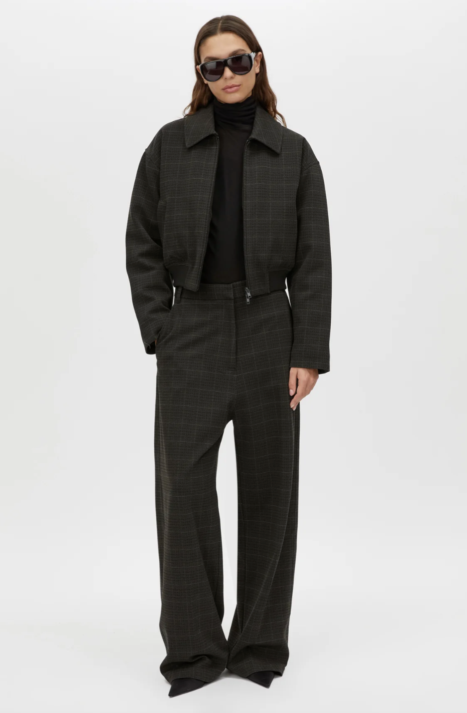 Camilla and Marc Casio Cropped Bomber Charcoal