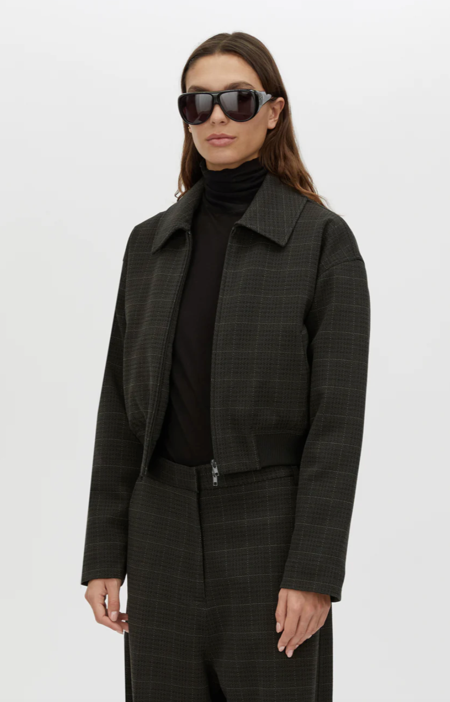 Camilla and Marc Casio Cropped Bomber Charcoal