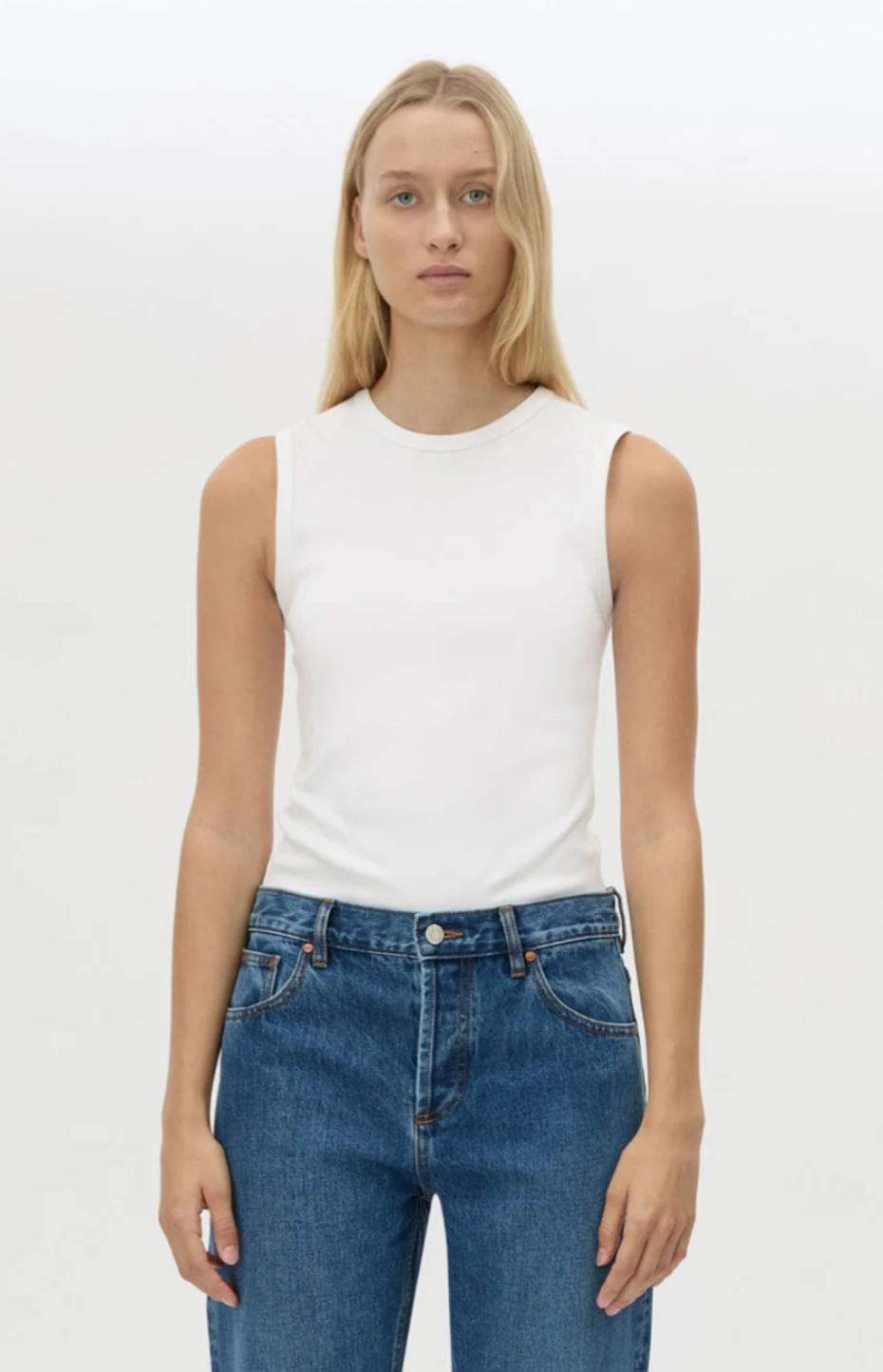 Camilla And Marc Alba Crew Neck Tank Soft White