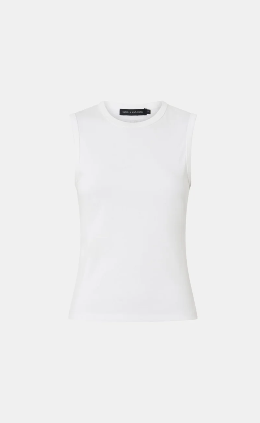 Camilla And Marc Alba Crew Neck Tank Soft White