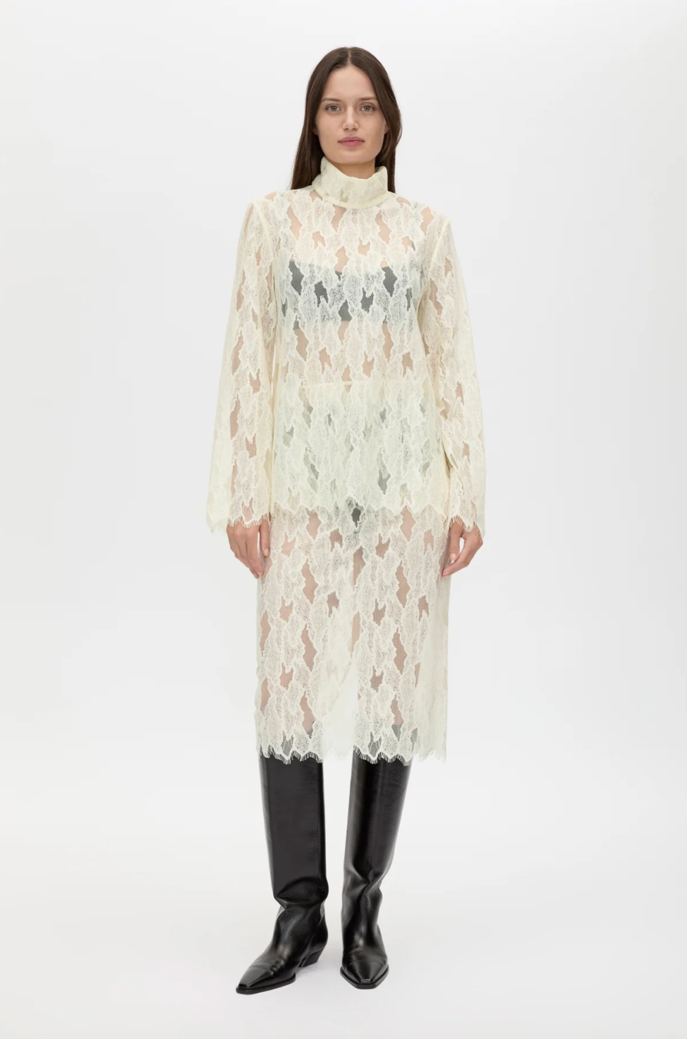 Camilla and Marc Zemira Long Sleeve Lace Top Cream