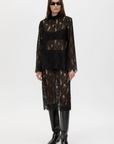 Camilla and Marc Zemira Long Sleeve Lace Top Black