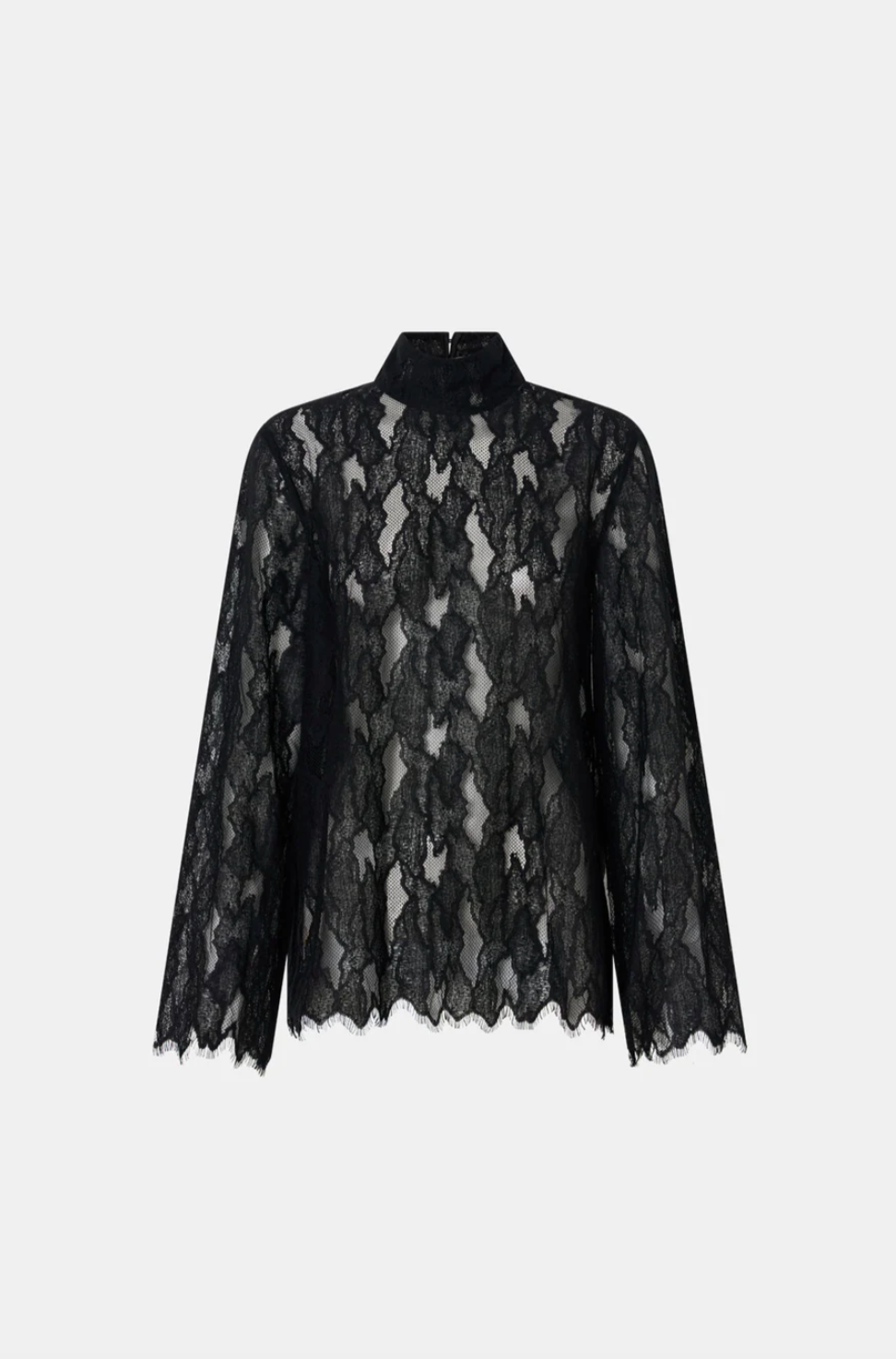 Camilla and Marc Zemira Long Sleeve Lace Top Black