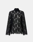 Camilla and Marc Zemira Long Sleeve Lace Top Black