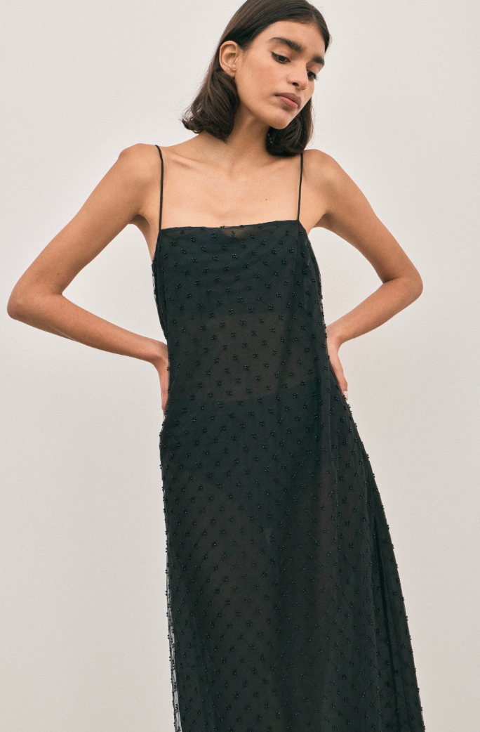 Solaqua Camilla Beaded Dress Noir