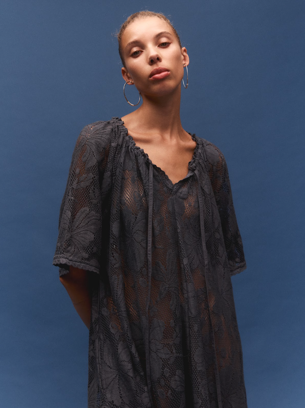 Kinga Csilla Midnight Lace Primavera Maxi Dress