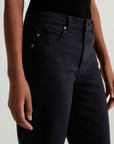 AG Brinley Jean Mid Rise Straight Super Black