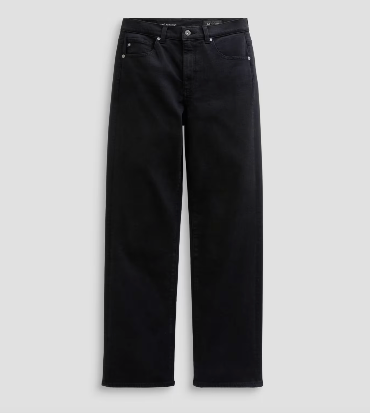 AG Brinley Jean Mid Rise Straight Super Black
