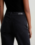 AG Brinley Jean Mid Rise Straight Super Black