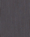 Deiji Studios Frill Placket Top Brown Blue Stripe