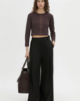 Camilla and Marc Aubrey Long Sleeve Rib Top Hickory
