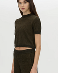 Camilla and Marc Soleo Textured Knit T Shirt Cocoa
