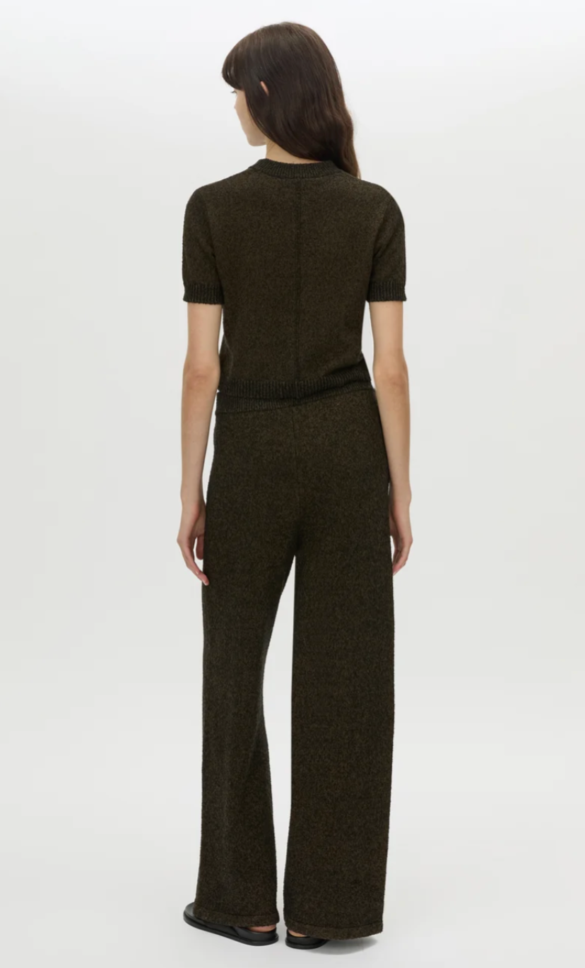 Camilla and Marc Soleo Textured Knit T Shirt Cocoa