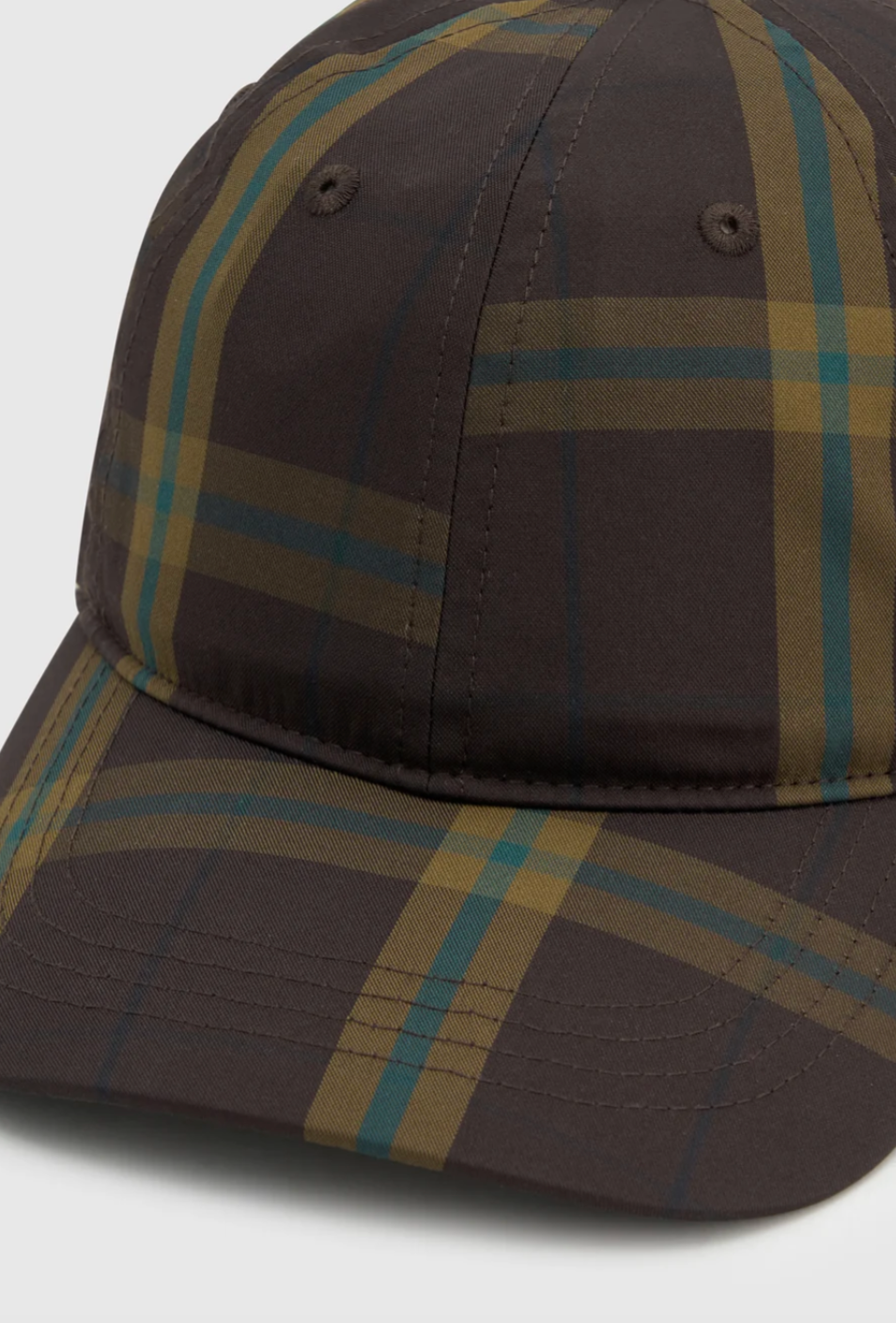 Camilla and Marc Winton Check Logo Cap Espresso Check