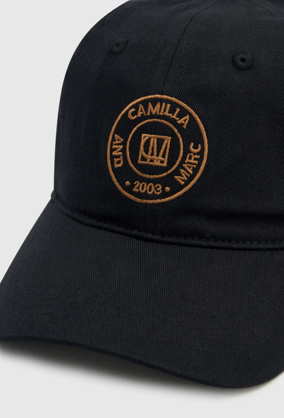 Camilla and Marc Westley Logo Cap Black Tan