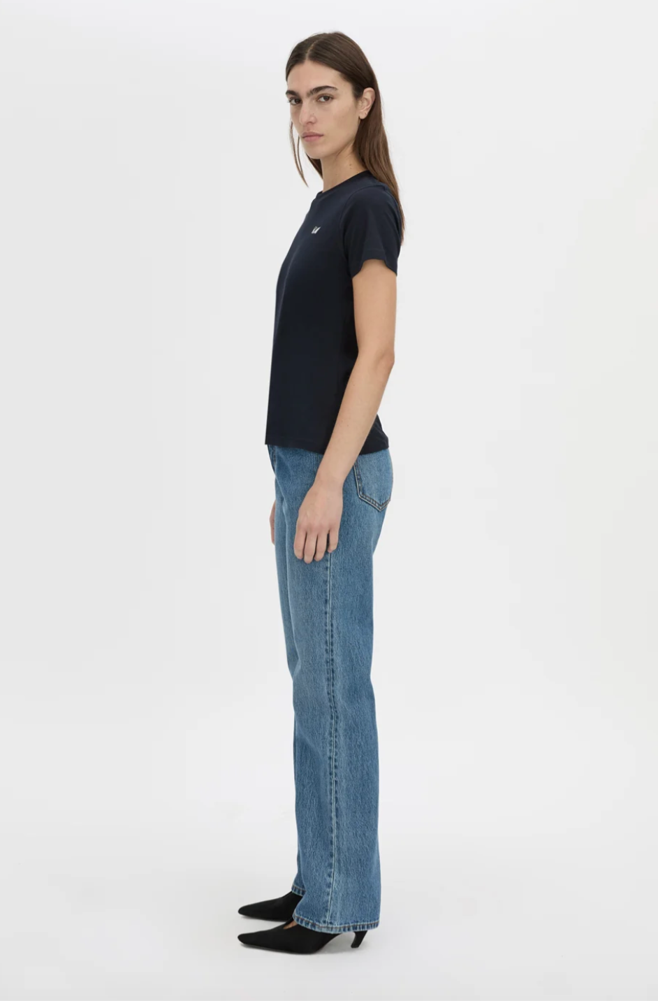 Camilla and Marc Birdie Fitted Print Tee Navy White