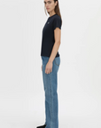 Camilla and Marc Birdie Fitted Print Tee Navy White