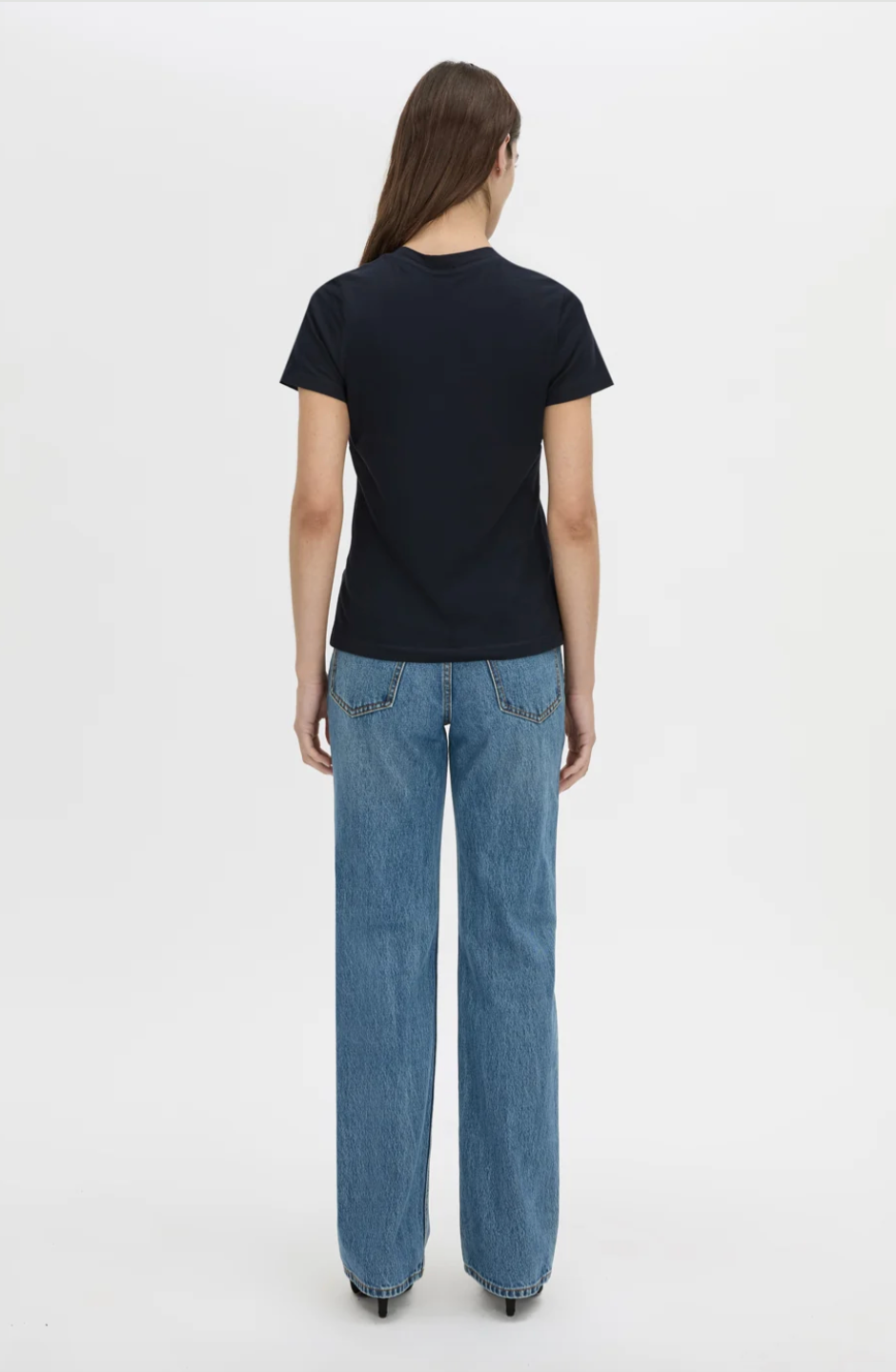 Camilla and Marc Birdie Fitted Print Tee Navy White