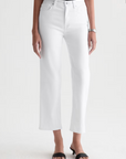 AG Brinley Crop Mid Rise Straight Gallery White