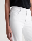 AG Brinley Crop Mid Rise Straight Gallery White