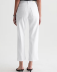 AG Brinley Crop Mid Rise Straight Gallery White