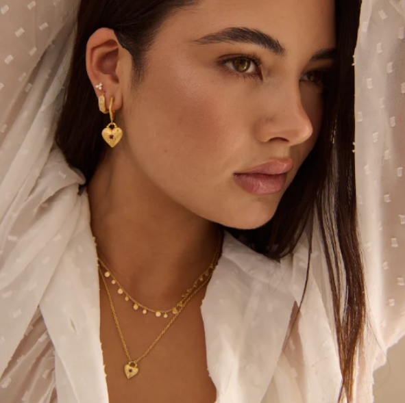 Murkani Love You Small Heart Necklace Gold