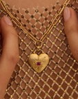 Murkani Love You Large Heart Necklace Gold