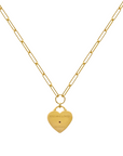 Murkani Love You Large Heart Necklace Gold