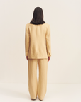 Shona Joy Wellington Double Layer Blazer Almond