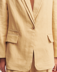 Shona Joy Wellington Double Layer Blazer Almond
