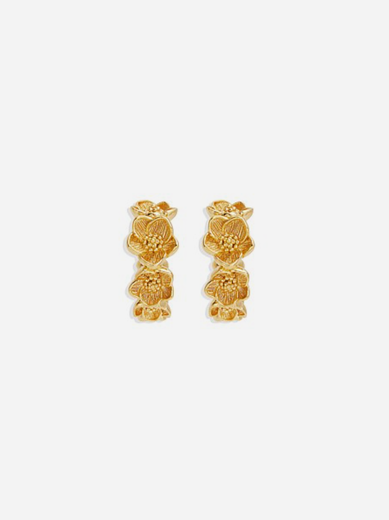 By Charlotte Bloom With Grace Hoops 18k Gold Vermeil