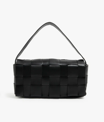 St Agni Woven Envelope Mini Tote Black