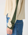 Bassike Racer Long Sleeve Shirt Soft Ecru Khaki