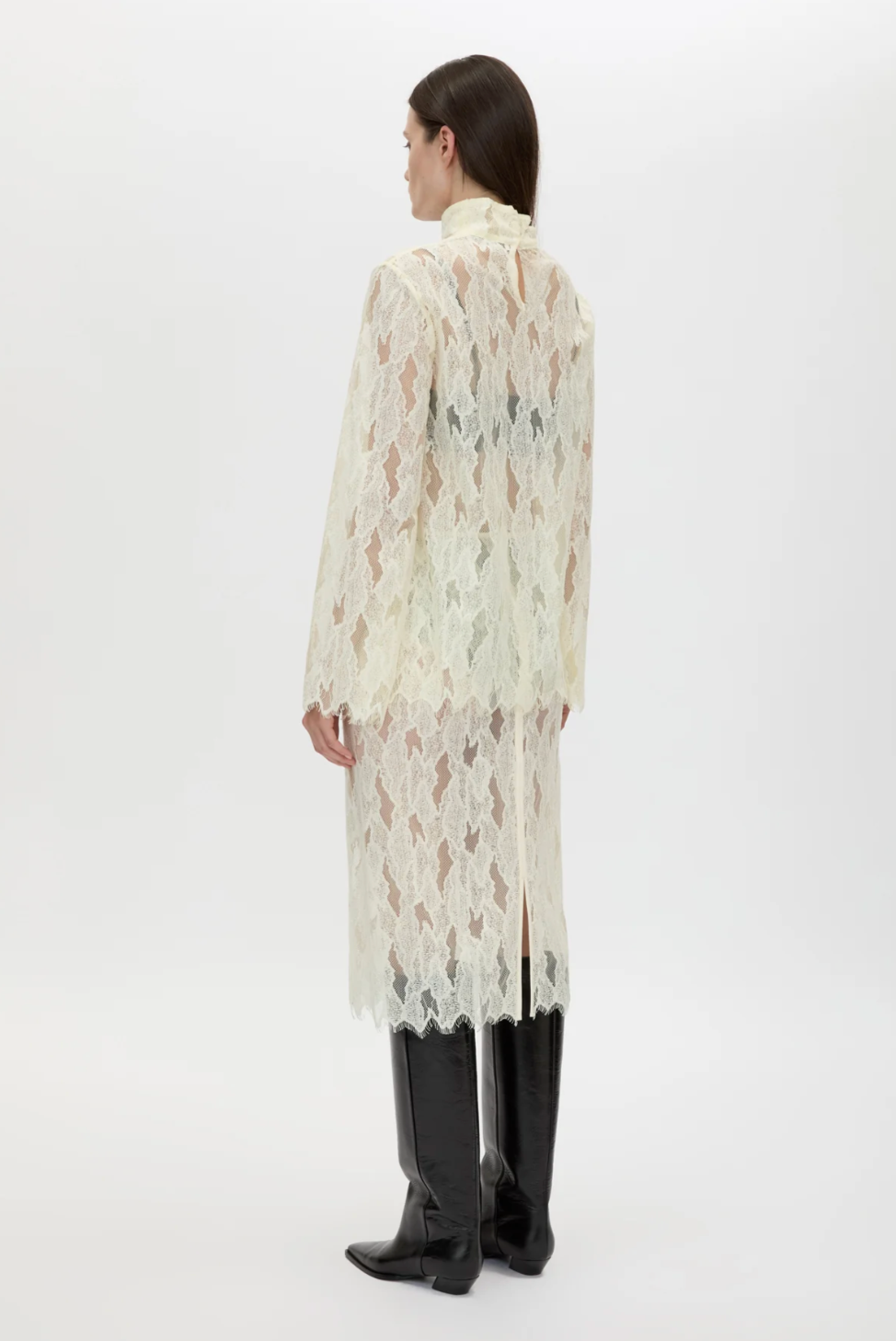 Camilla and Marc Zemira Long Sleeve Lace Top Cream