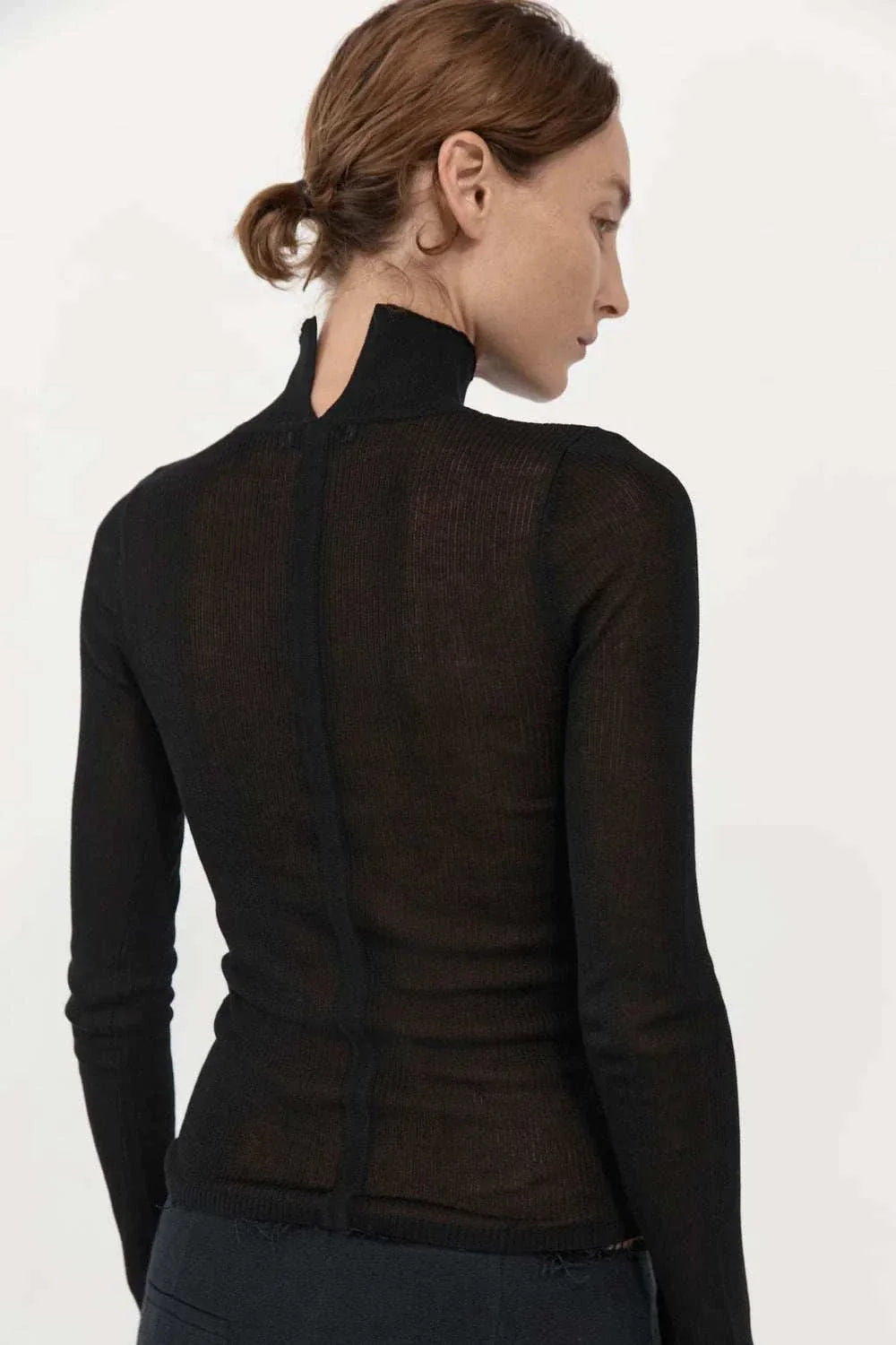 St. Agni Second Skin Knit Top Black