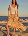 Spell Mermaid Cove Midi Skirt Tan