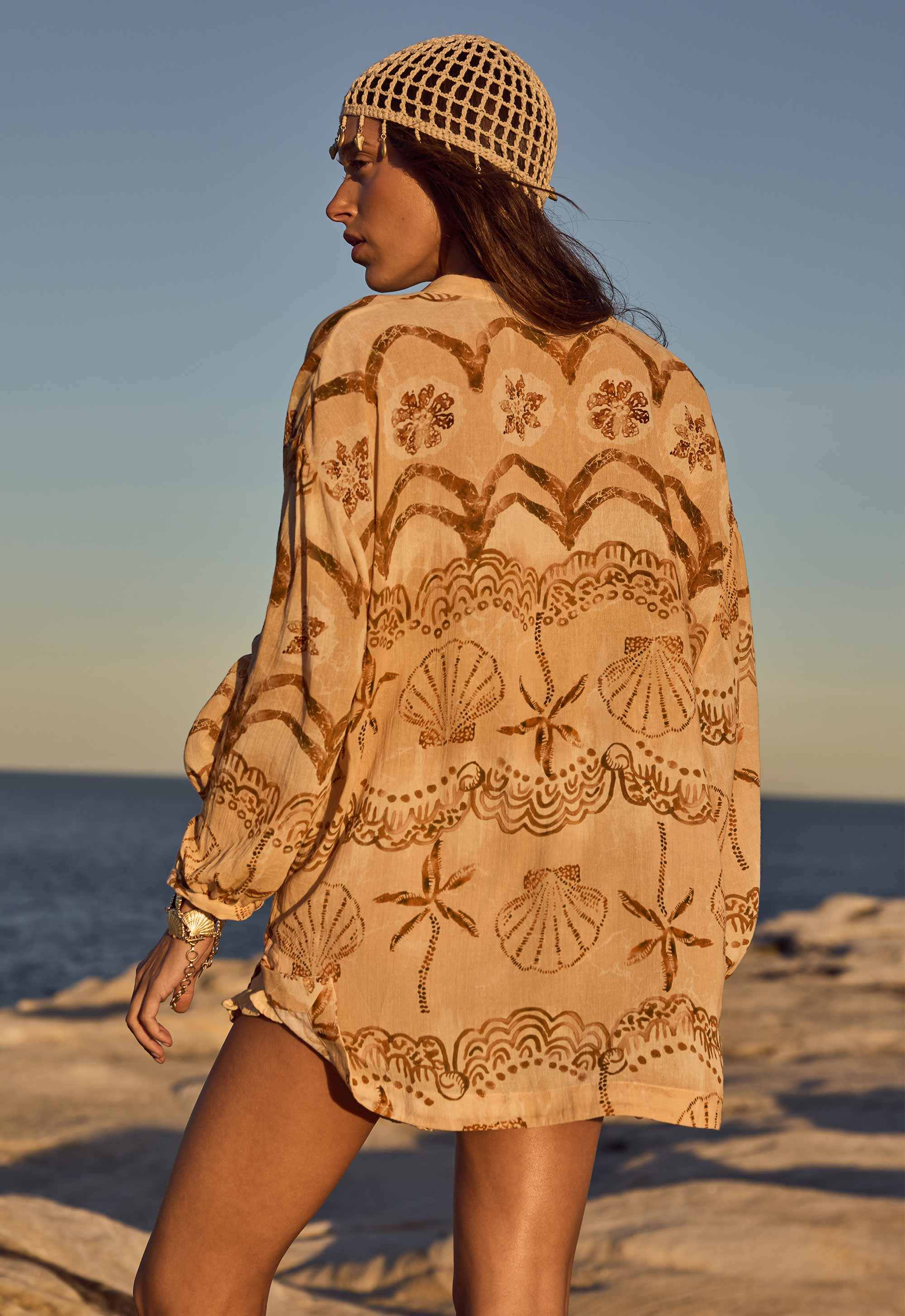 Spell Mermaid Cove Shirt Tan        