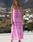 Spell Mermaid Cove Strapless Maxi Dress Musk