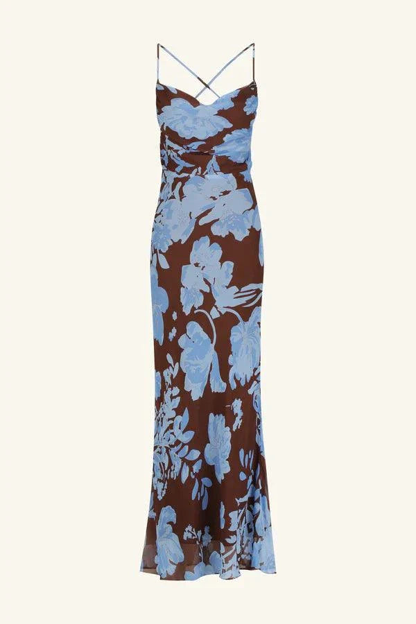 Shona Joy Lace Back Maxi Dress Arcadian Floral