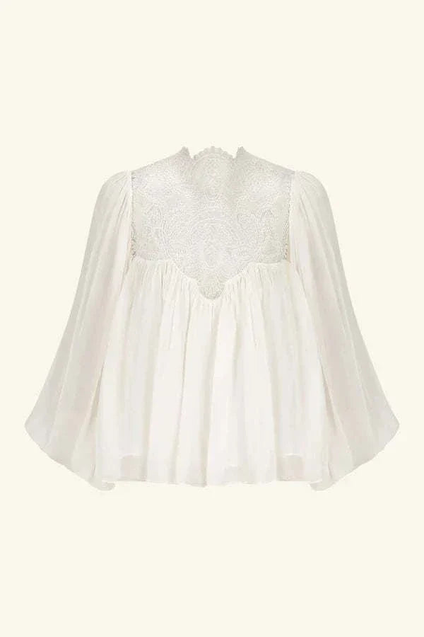 Shona Joy Emory Lace Blouse Ivory
