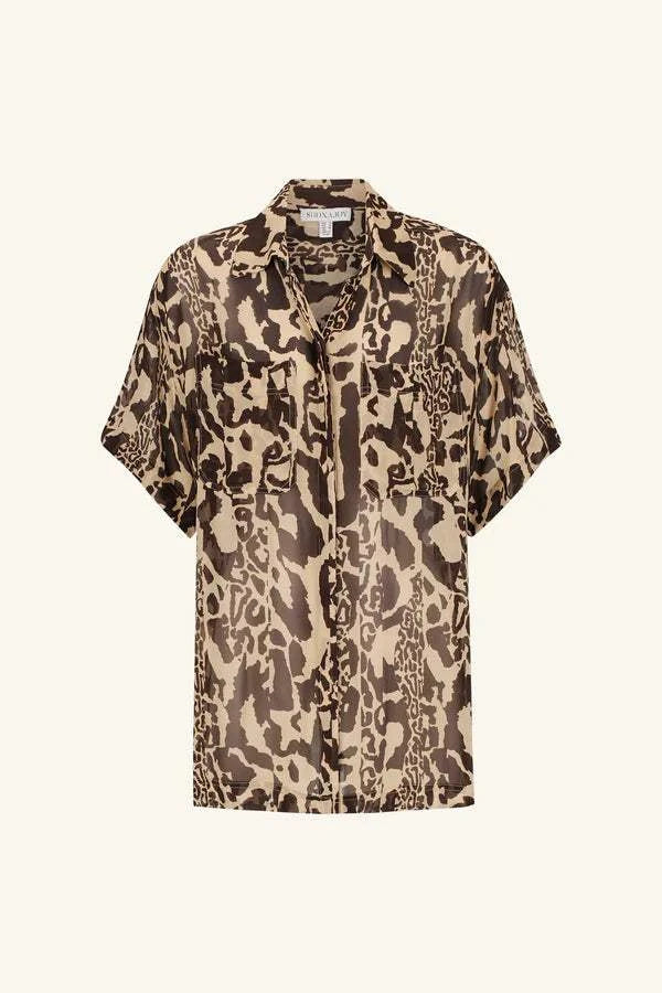 Shona Joy Goldie Short Sleeve Shirt Animal Effect