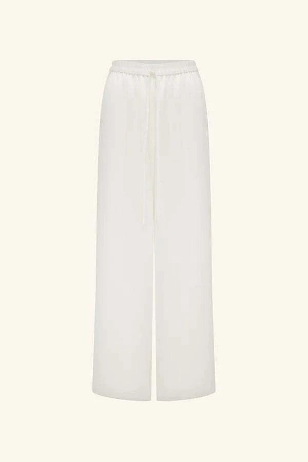 Shona Joy Huxley Textured Drawstring Pant Vanilla
