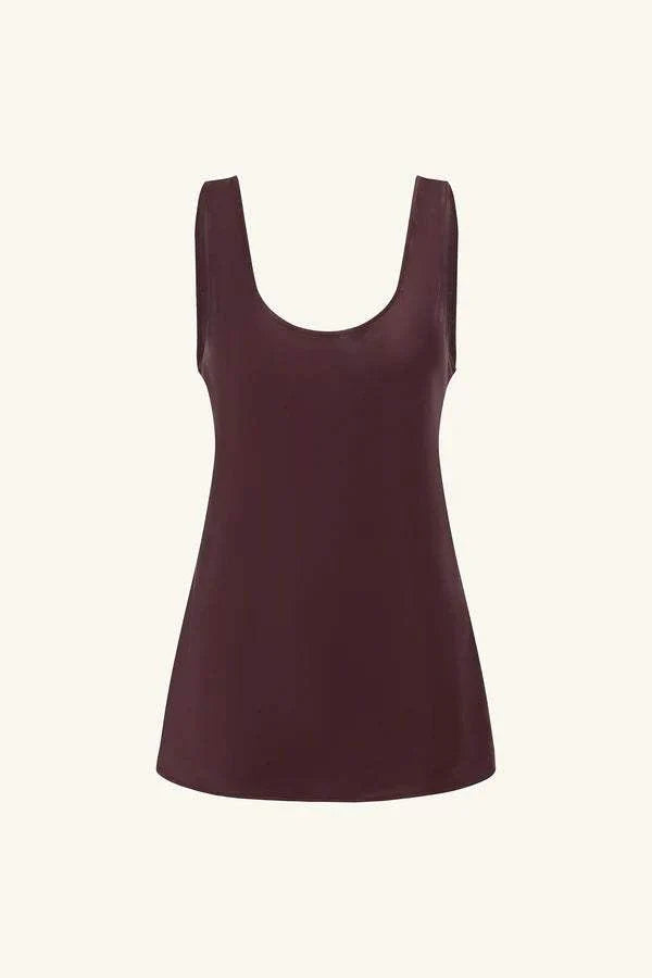 Shona Joy Savanna Scoop Neck Top Plum