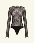 Shona Joy Lambent Lace Long Sleeve Bodysuit Black