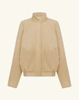 Shona Joy Ernest Faux Suede Bomber Jacket Sand