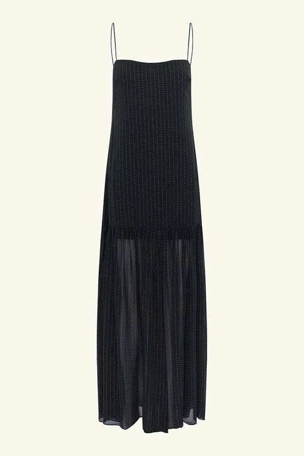 Shona Joy Irving Polka Dot Maxi Dress Black 
