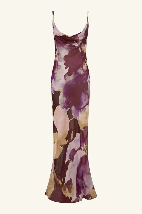 Shona Joy Gia Bias Maxi Dress Lilac Bloom